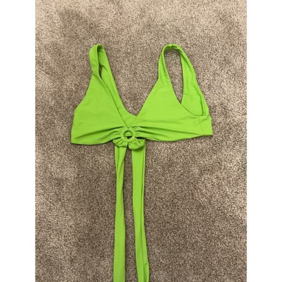 Lovers and Friends I Got Options Lime Green Bikini Wrap Top, L - Picture 2 of 7